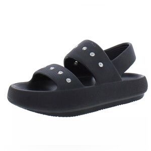 Kenneth Cole Mello EVA Jewel Slingback Flat Sandal in Black - NWT